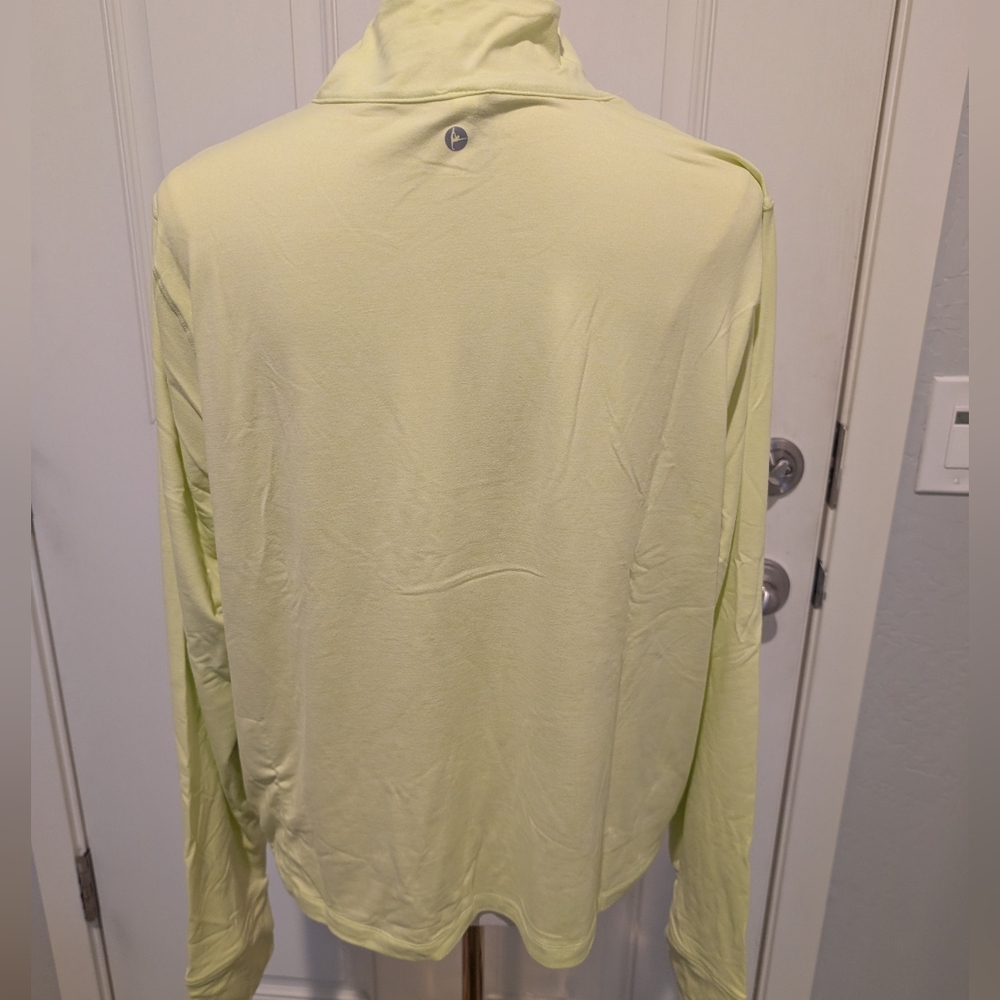 90 DEGREE By REFLEXQuarter Zip Cropped Pullover Light Green Plus Size XXL NWT - Picture 8 of 15